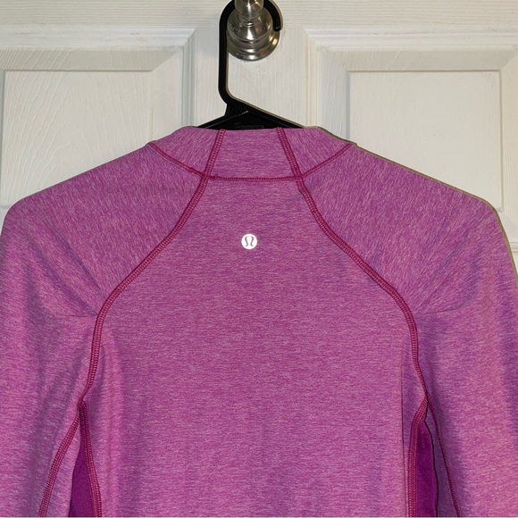 Lululemon Think Fast Long Sleeve Heathered Ultra Violet Top - Picture 5 of 10
